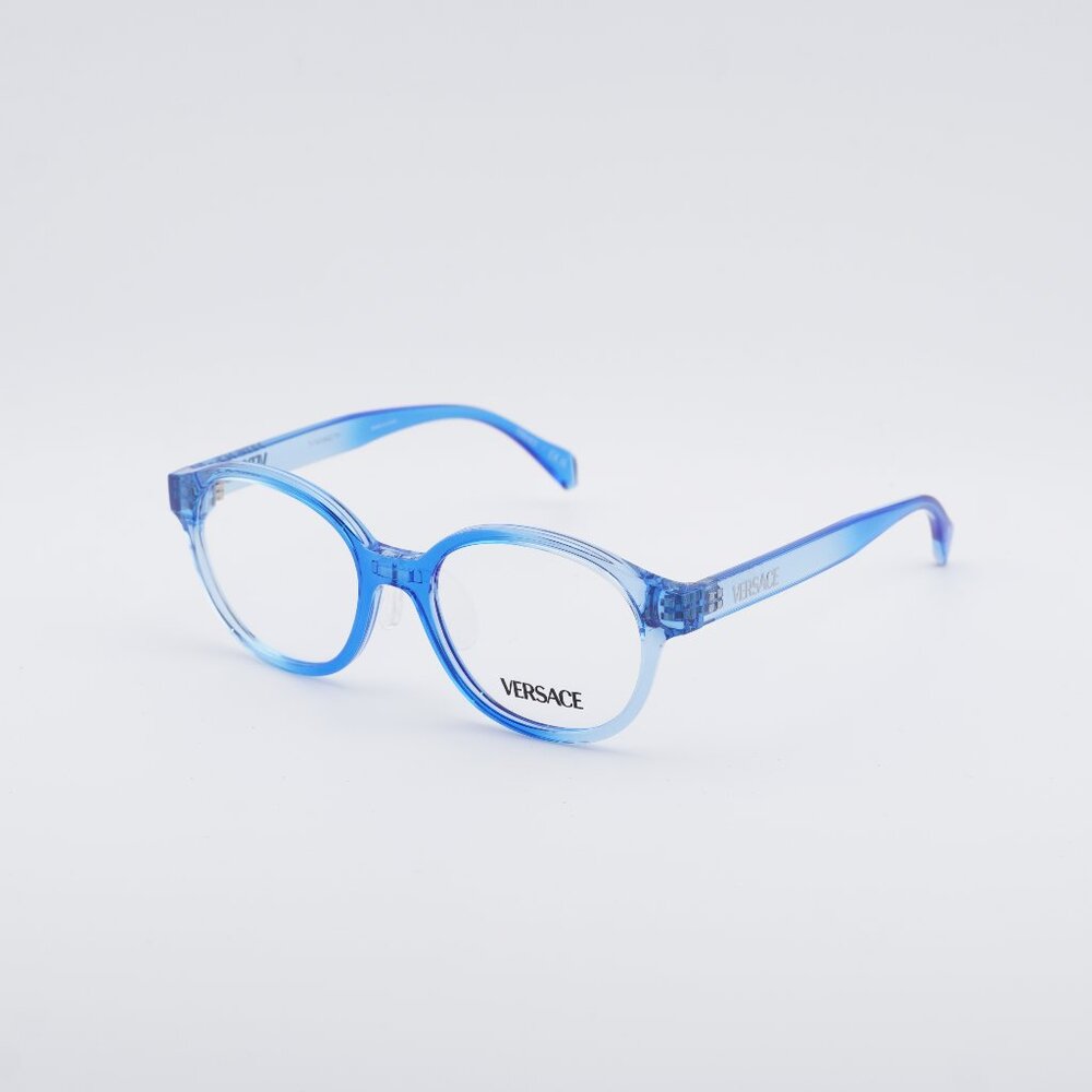 Versace Kids VK3012 5532 Eyeglasses Transparent Blue 47mm Round Frame